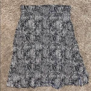 Merona black and white A-Line skirt
